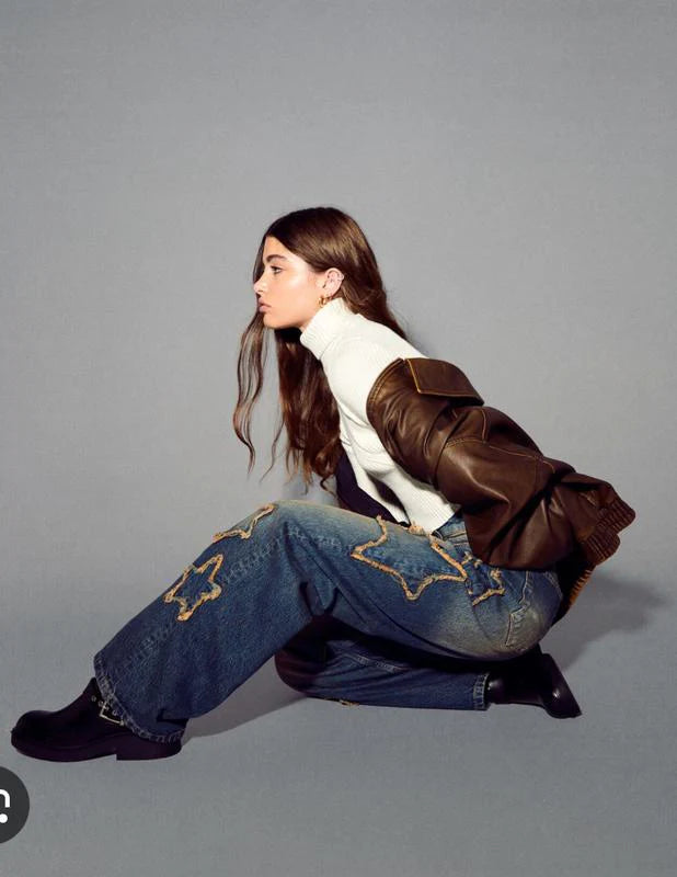 Alc-ot unisex baggy Jeans with patch details