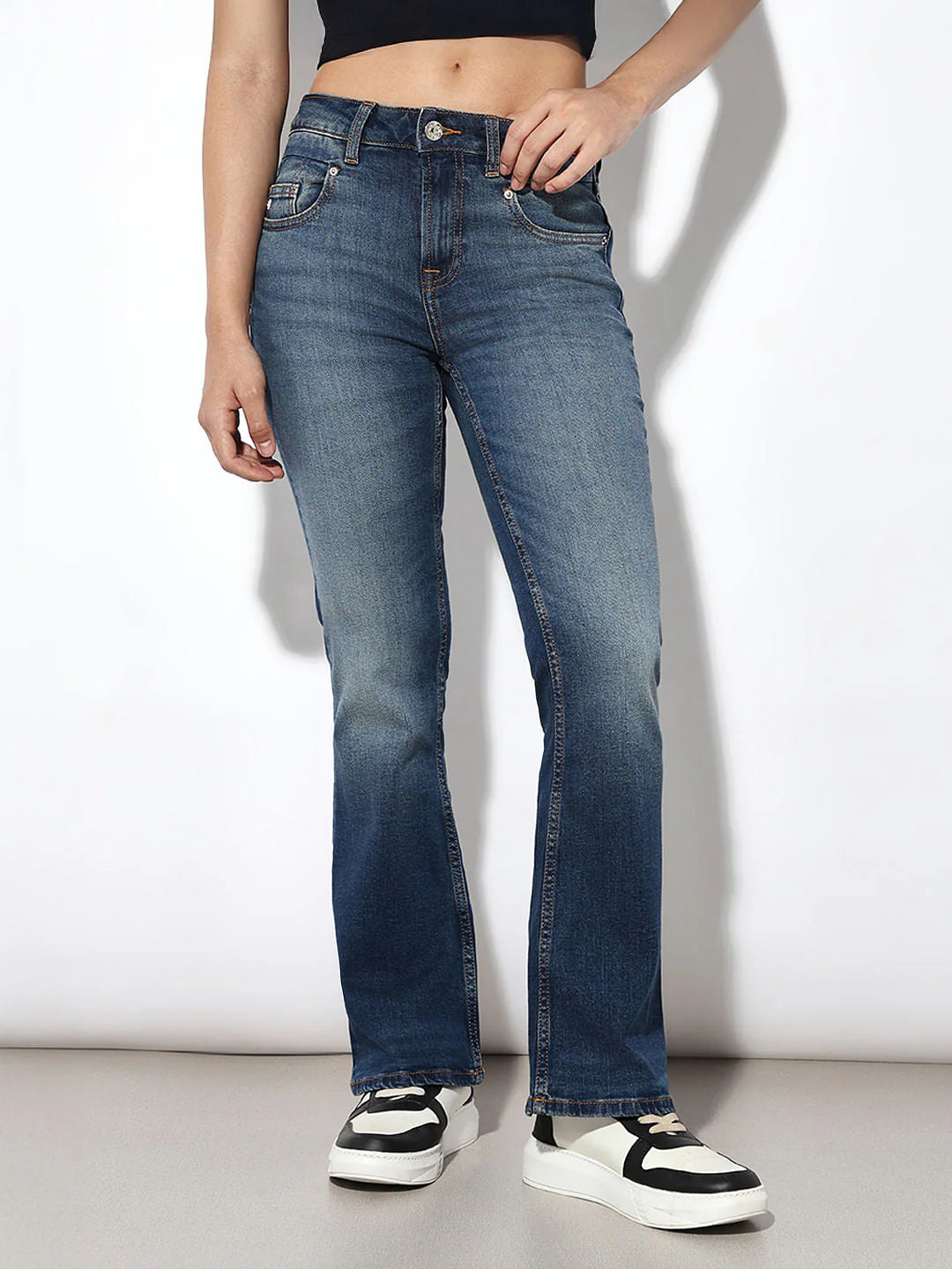 ZA-RA Blue High Rise Bootcut Jeans