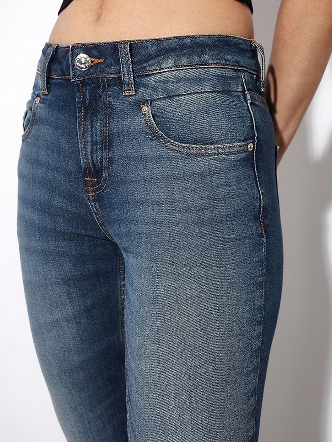 ZA-RA Blue High Rise Bootcut Jeans