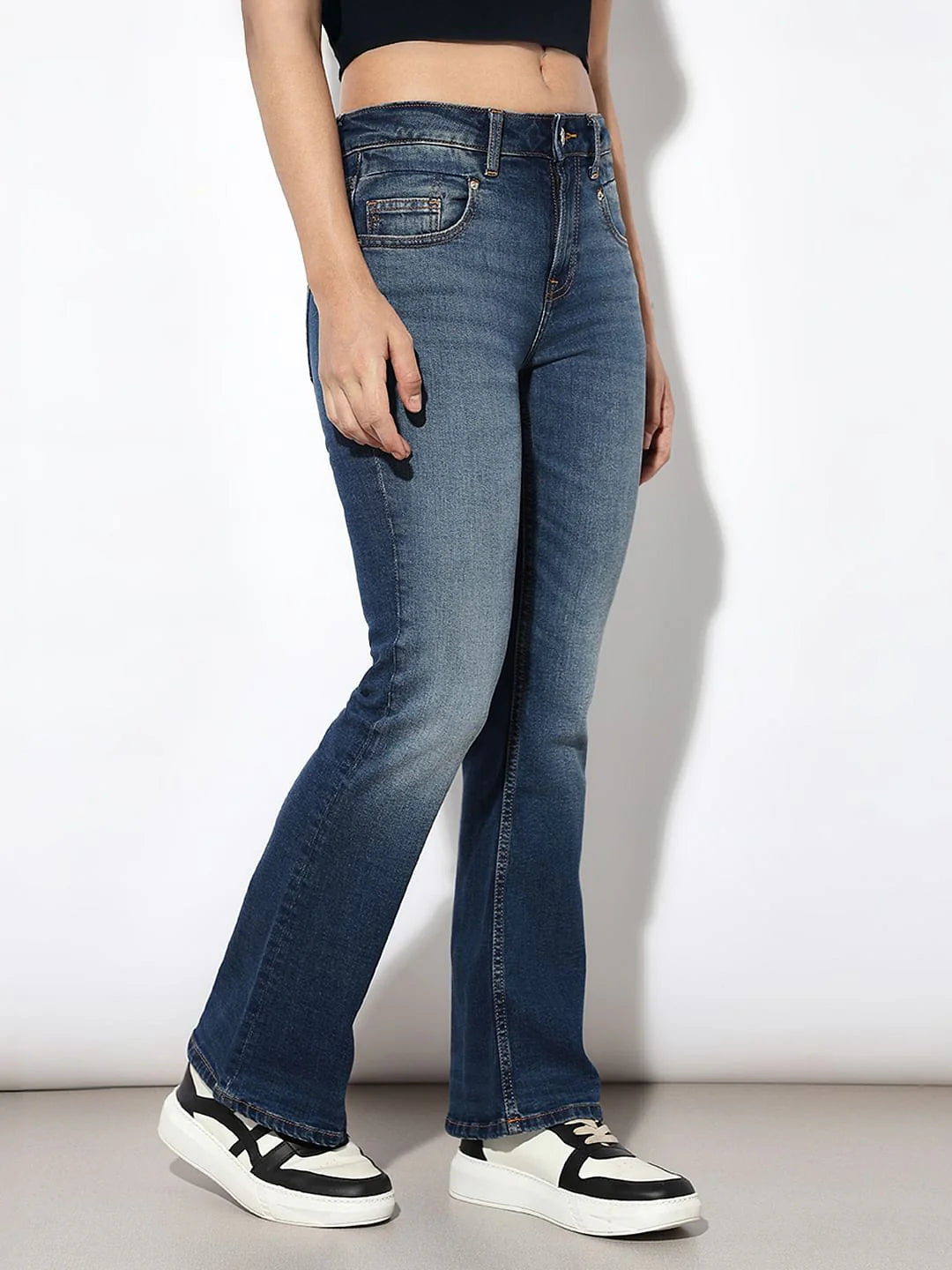 ZA-RA Blue High Rise Bootcut Jeans