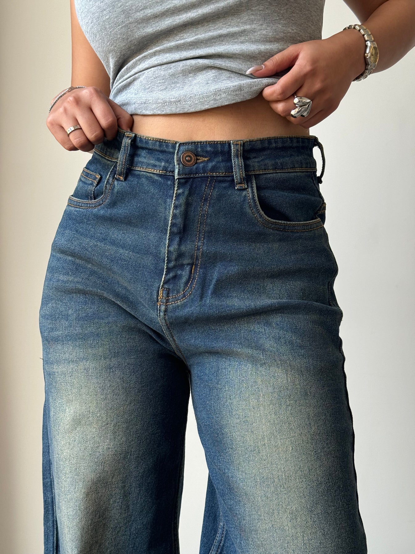 ON-LY Blue Wide Leg Jeans