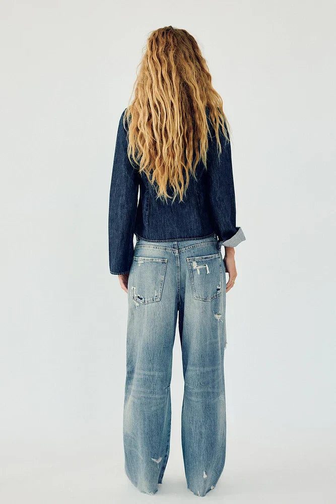 Za-ra ripped unisex baggy Jeans