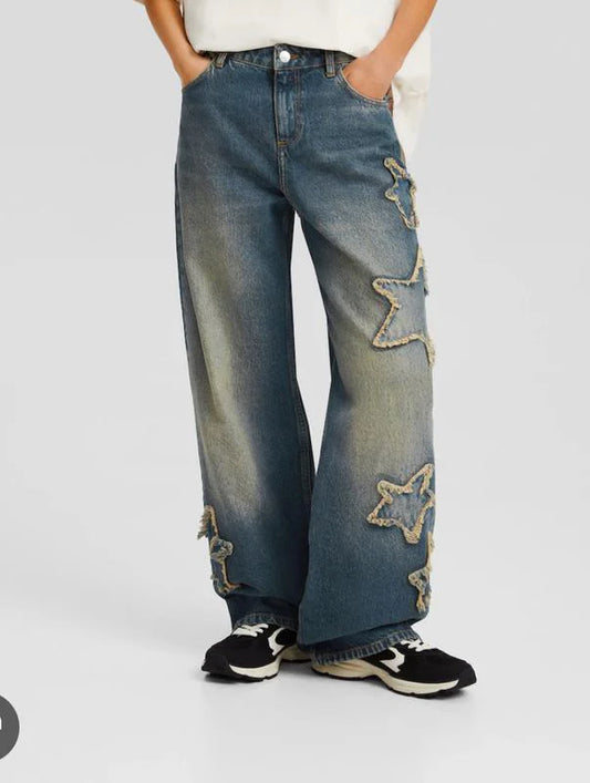 Alc-ot unisex baggy Jeans with patch details