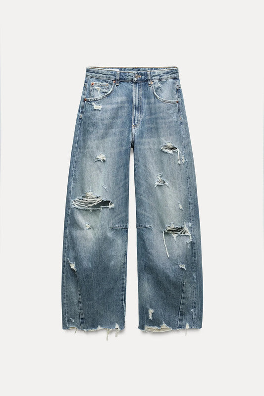 Za-ra ripped unisex baggy Jeans