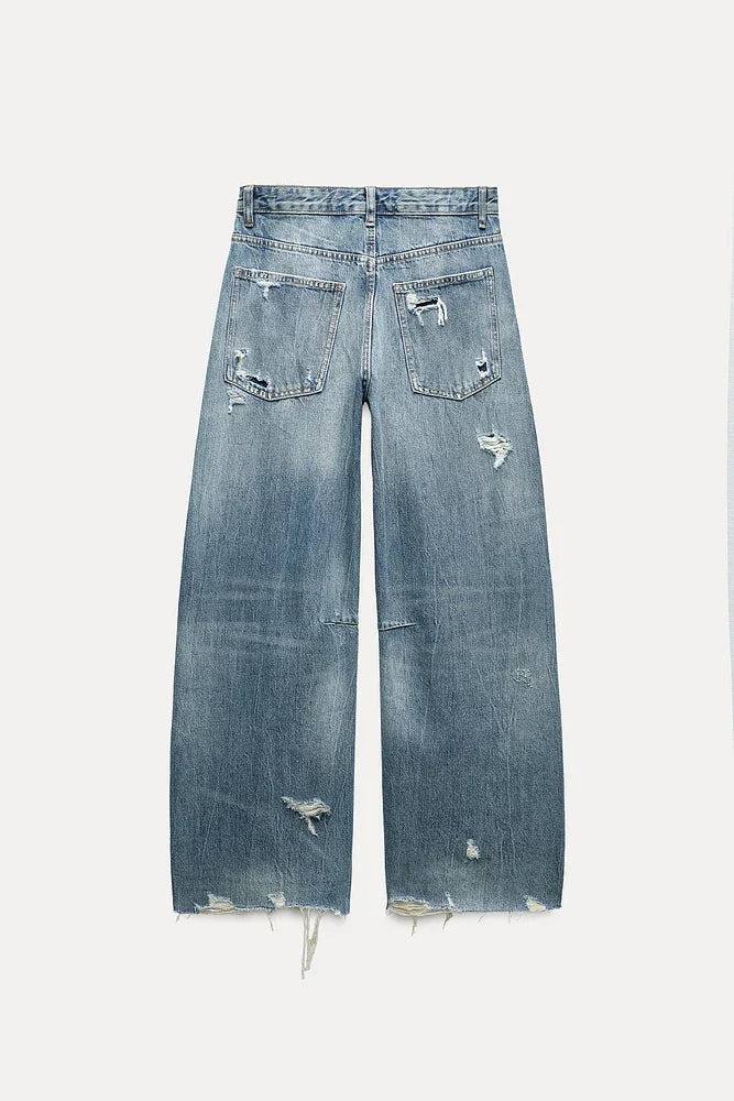 Za-ra ripped unisex baggy Jeans